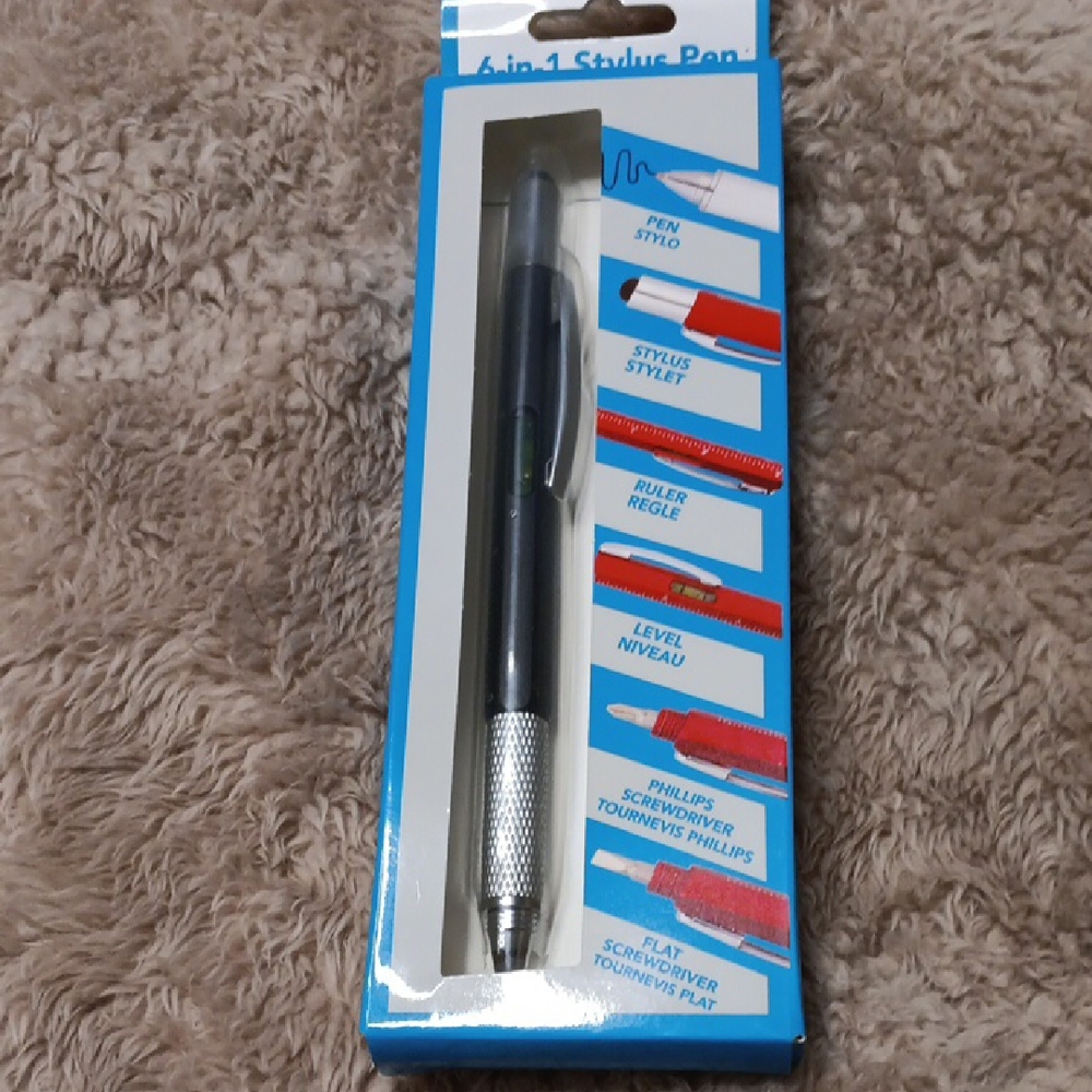6-in-1 Stylus Pen - Black, NWOT